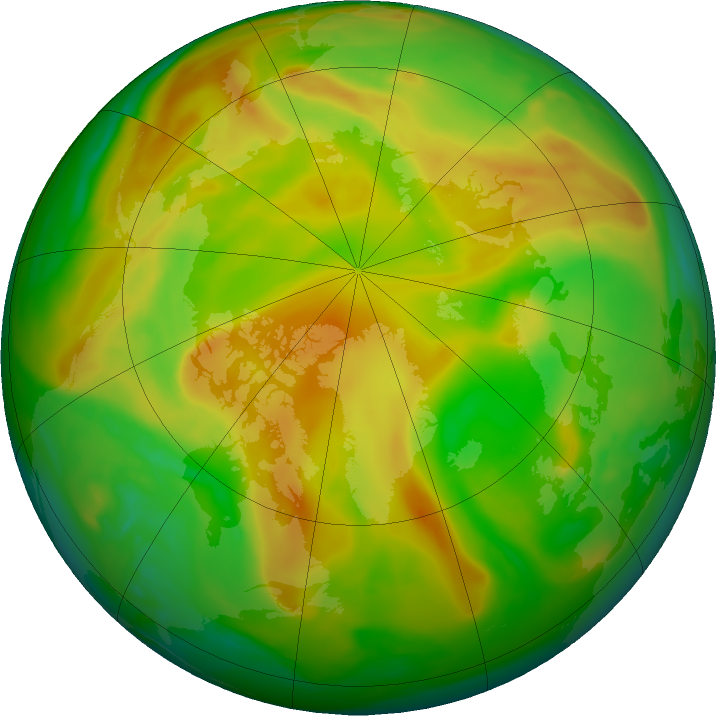 Arctic ozone map for 29 May 2018